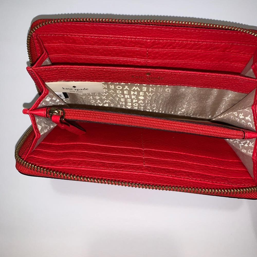 Kate spade red leather wallet - Picture 4 of 8
